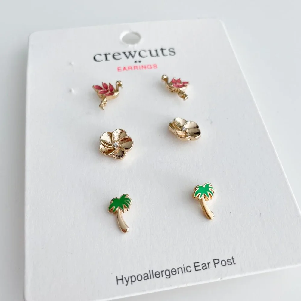 J. Crew Factory Girls' Flamingo Earrings Pack